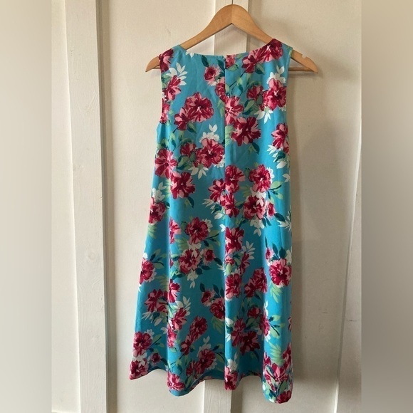Nwt Talbots outlet size 4 sleeveless shift dress bright floral lined - Picture 6 of 9